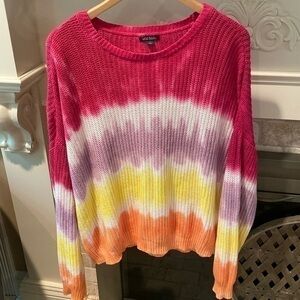 Wild fable tie dye tye dye sweater large L summer fall